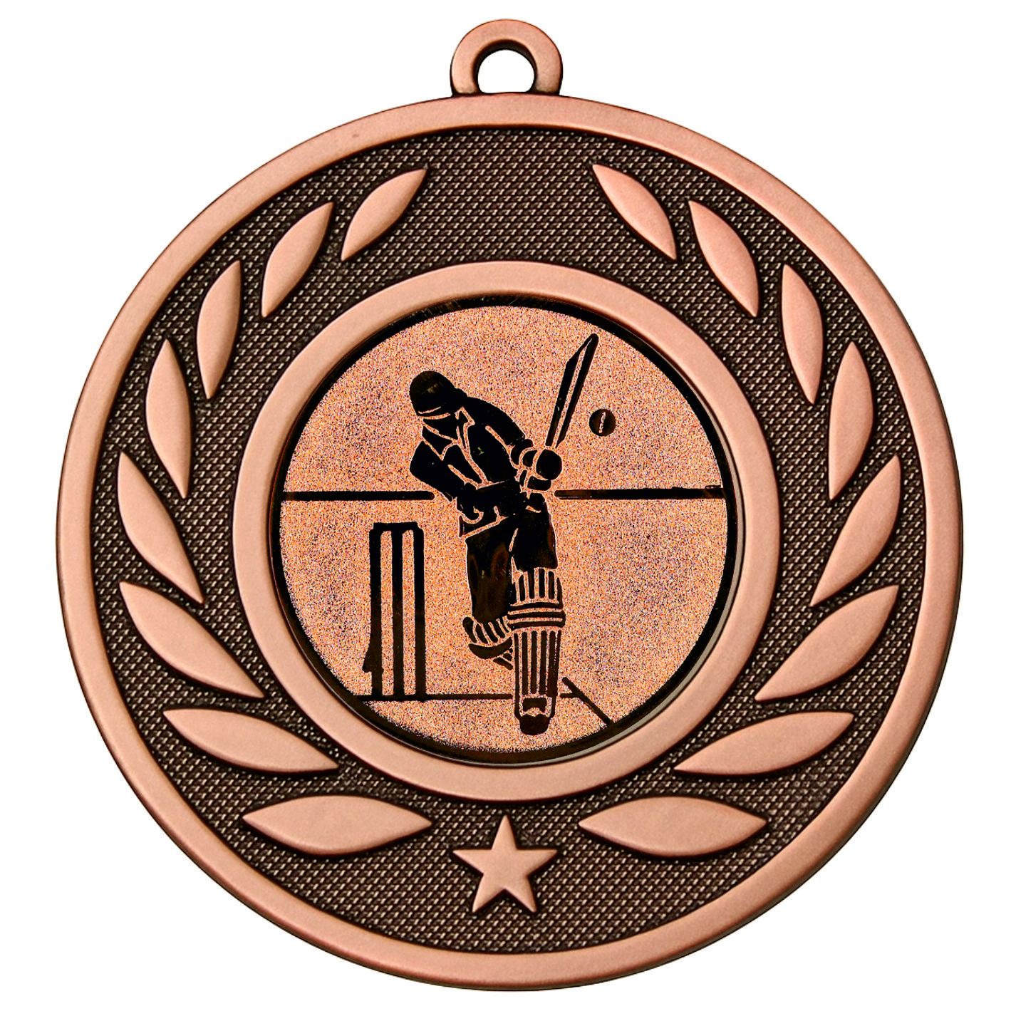 Bronze Laurel Cricket Medal - FREE Ribbon - BIE.M9459.03