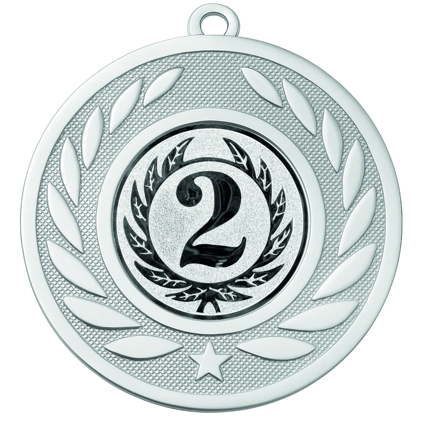 Silver Laurel 2nd Place Medal - FREE Ribbon - BIE.M9459.02