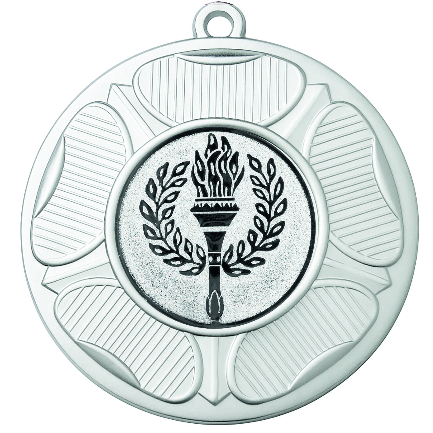 Silver Rose Victory Torch Medal-FREE Ribbon-BIE.M9458.02