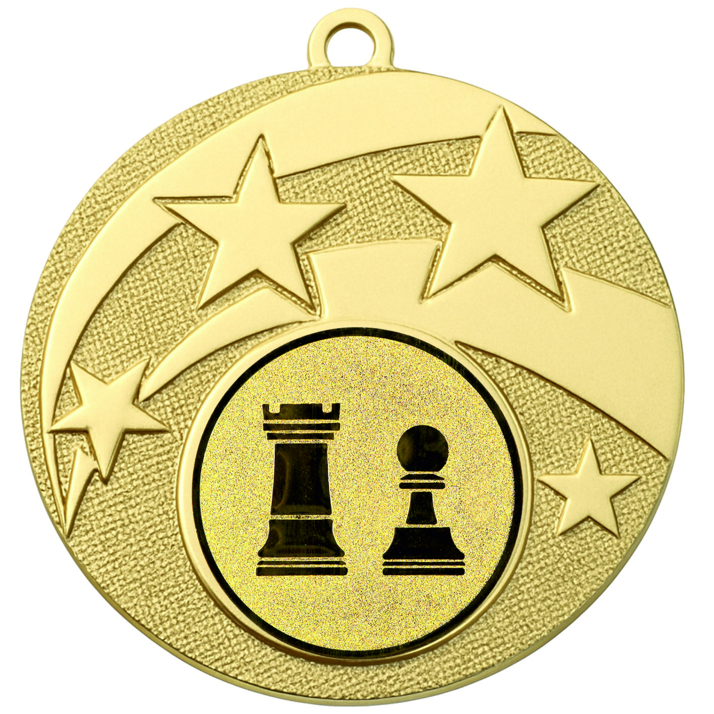 Gold Star Chess Medal - FREE Ribbon - BIE.M9457.01