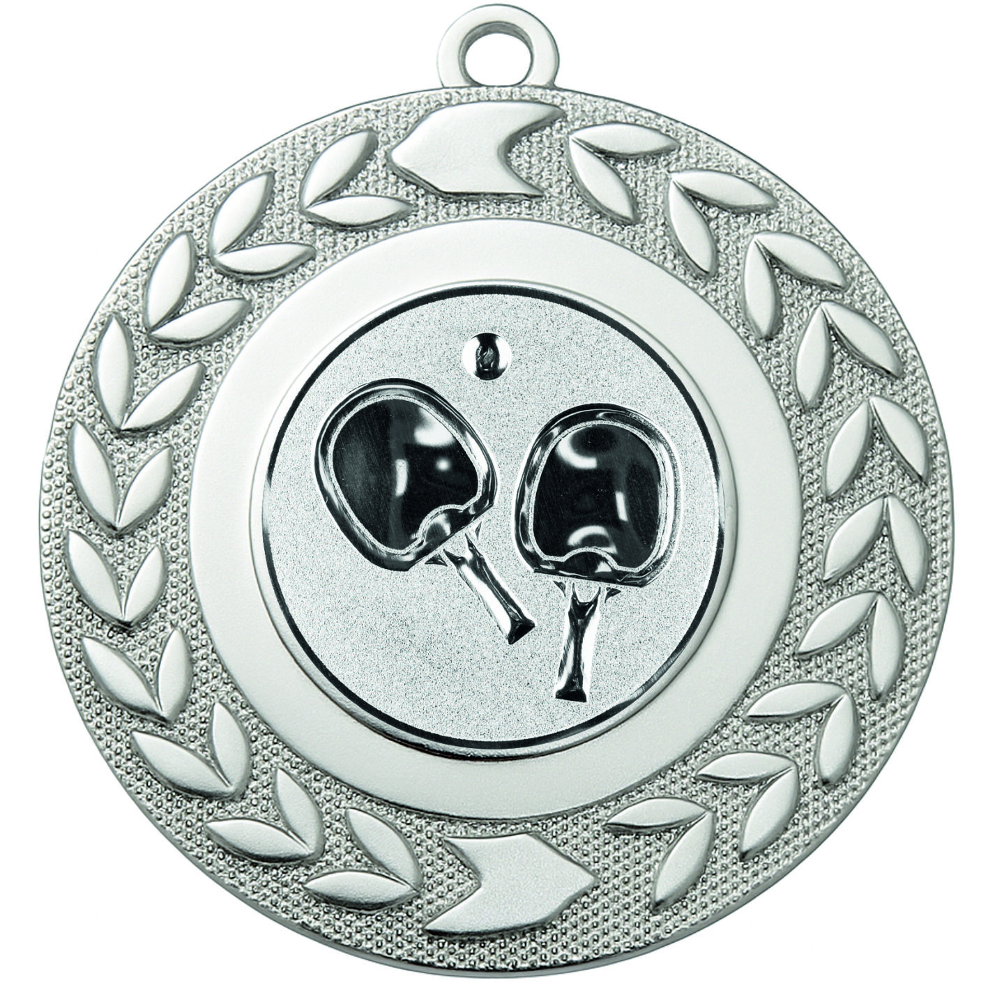 Silver Wreath Table Tennis Medal - FREE Ribbon - BIE.M9460.02