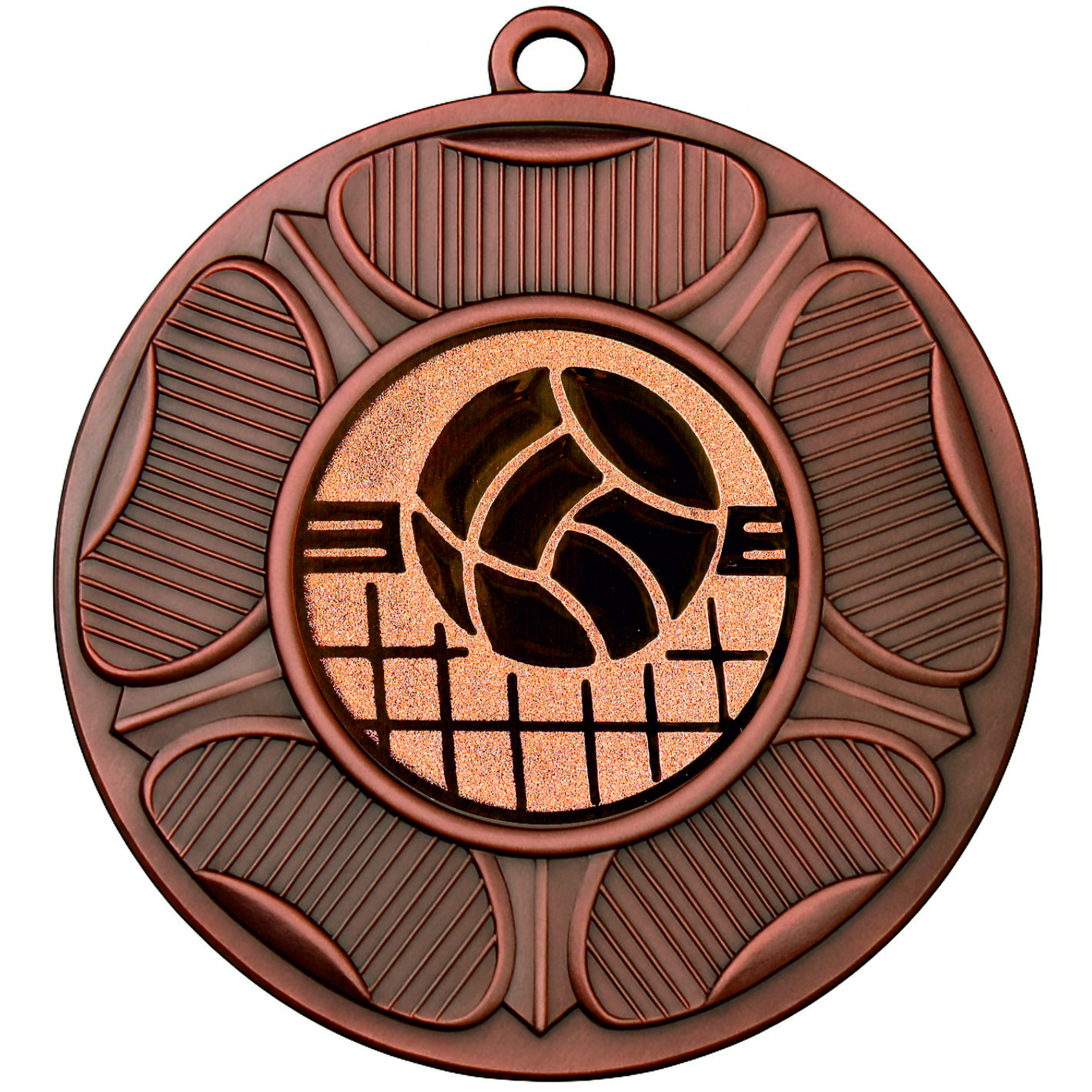 Bronze Tudor Rose Volleyball Medal-FREE Ribbon-BIE.M9458.03