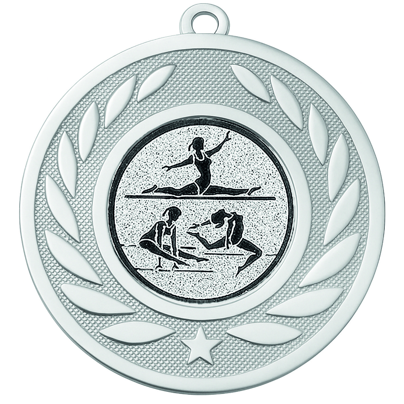 Silver Laurel Female Gymnast Medal - FREE Ribbon - BIE.M9459.02