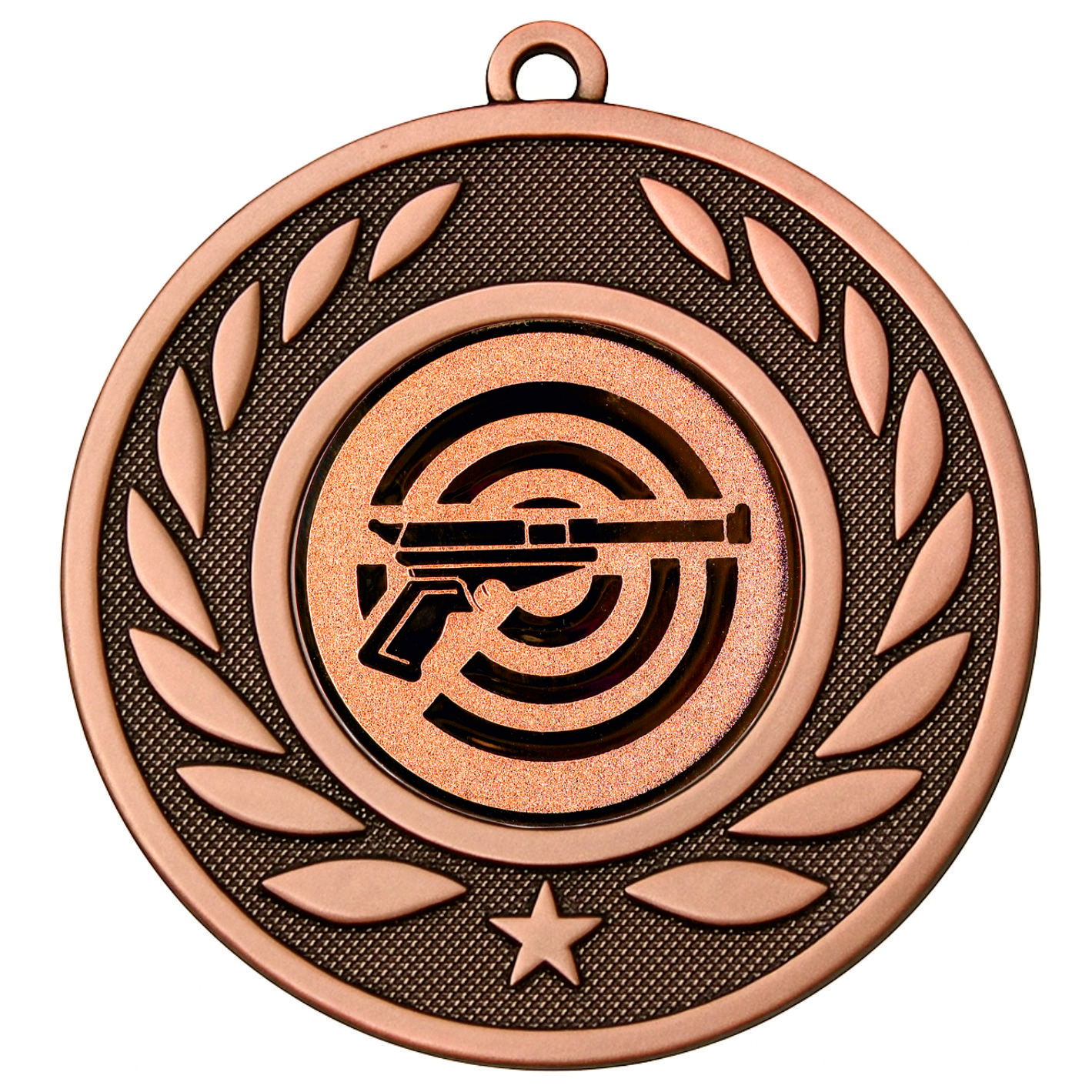 Bronze Laurel Pistol Shooting Medal - FREE Ribbon - BIE.M9459.03