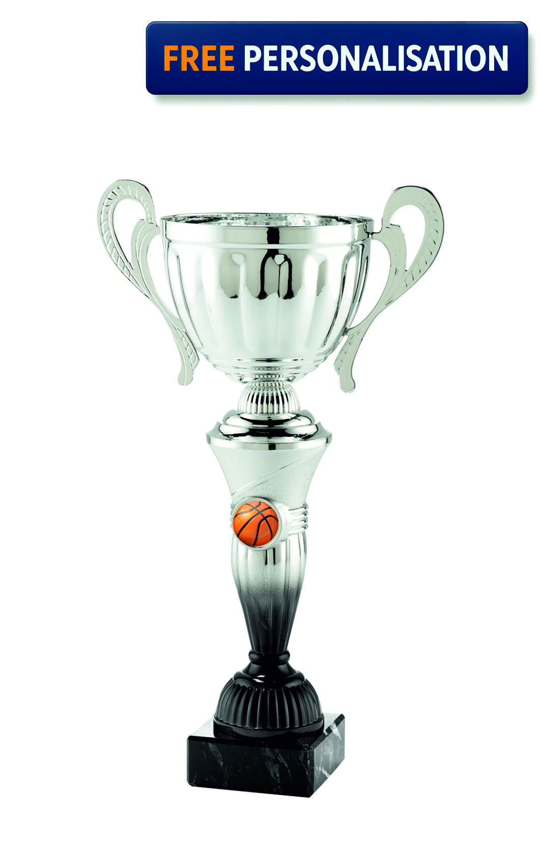 34cm SILVER & BLACK CUP BASKETBALL AWARD - MT.151.16.D
