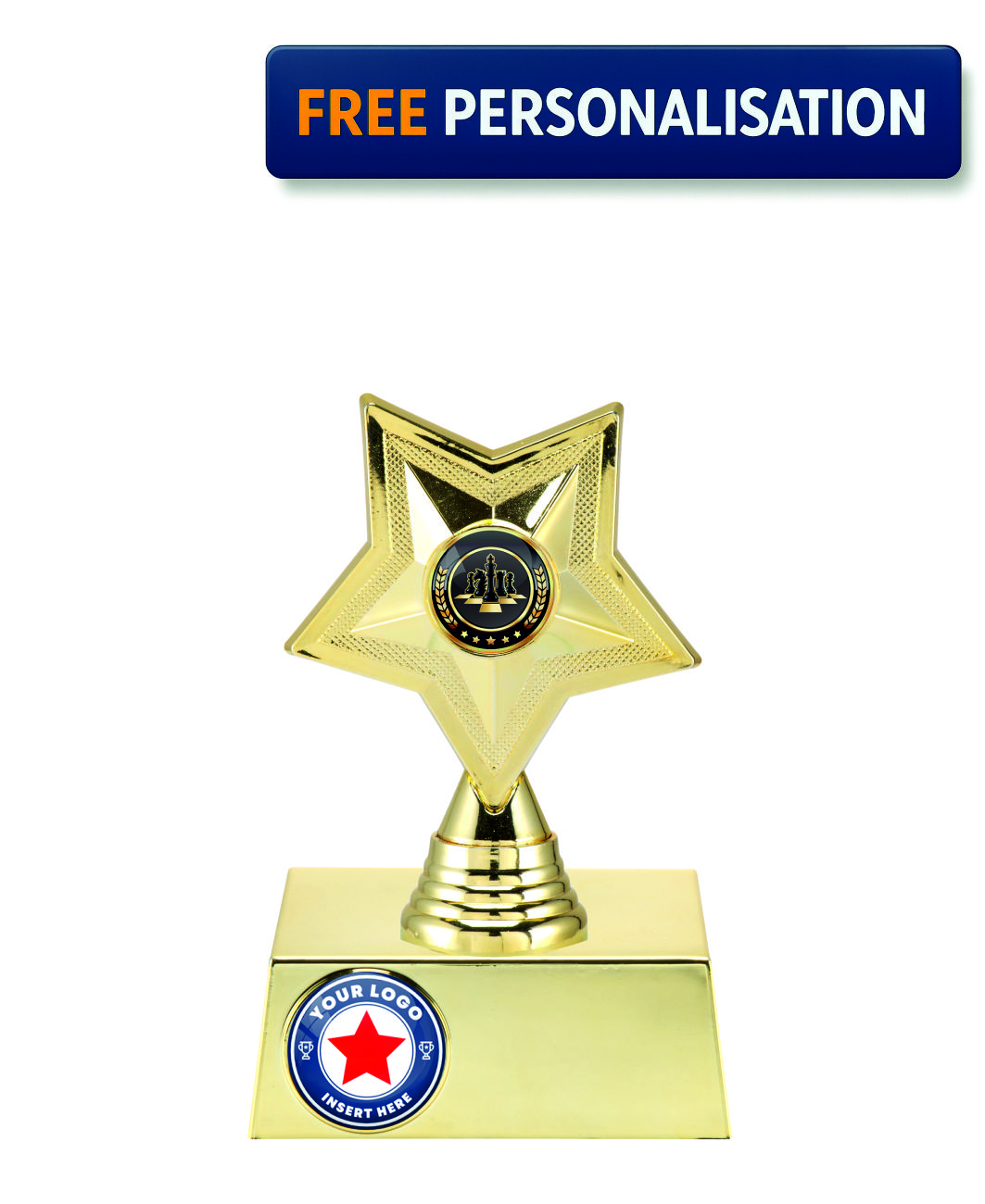 16cm GOLD STAR CHESS AWARD - P531.01 + N32.01