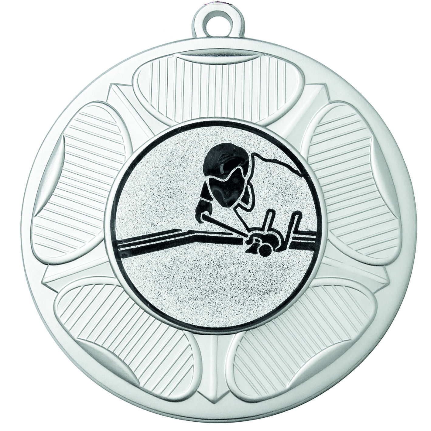 Silver Tudor Rose Billiards Medal-FREE Ribbon-BIE.M9458.02