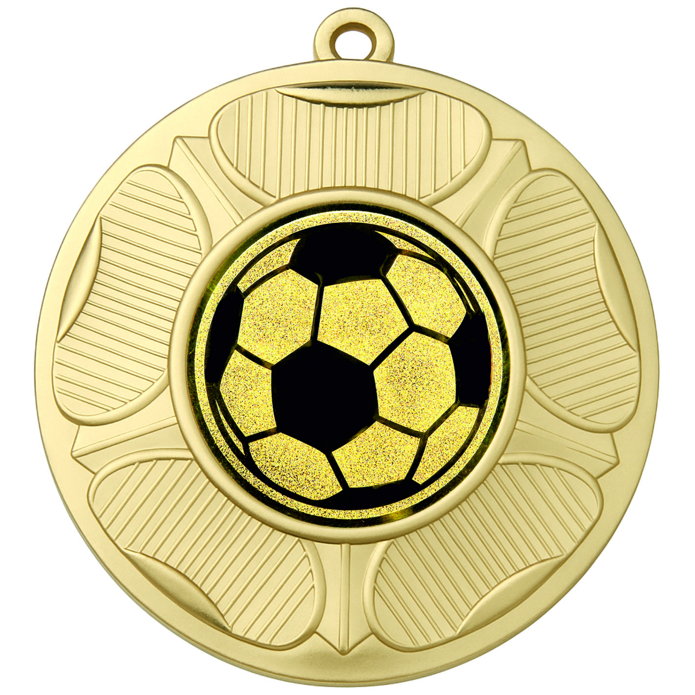 Gold Tudor Rose Football Medal - FREE Ribbon - BIE.M9458.01