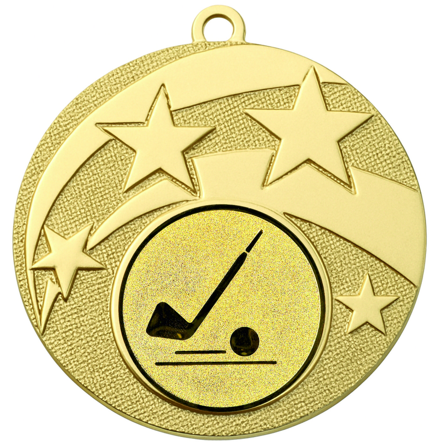 Gold Star Golf Putter Medal - FREE Ribbon - BIE.M9457.01