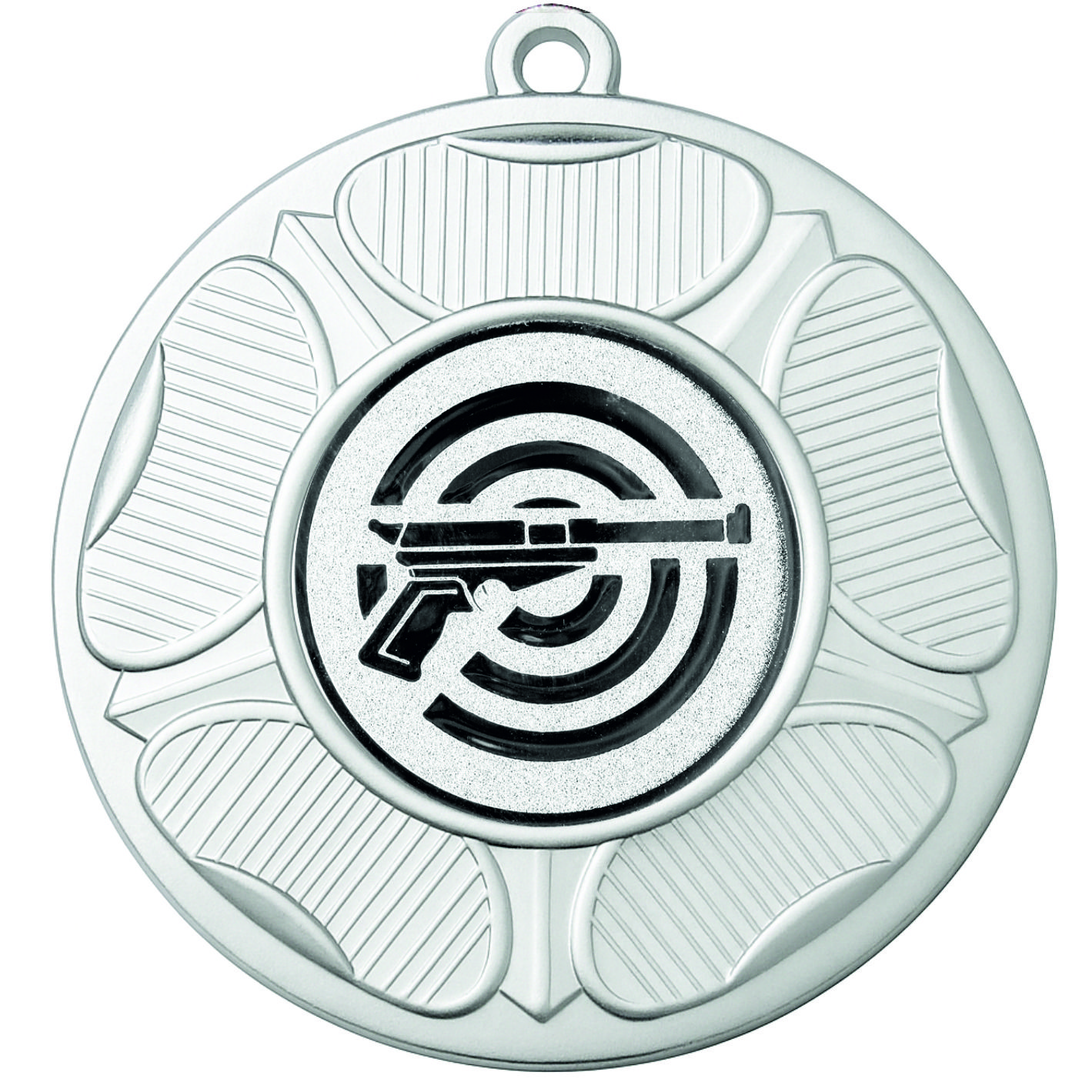Silver Tudor Rose Pistol Shooting Medal-FREE Ribbon-BIE.M9458.02