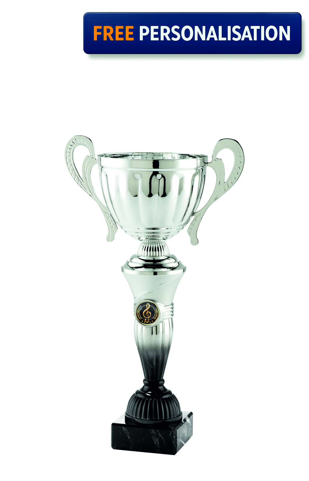 28cm SILVER & BLACK CUP MUSIC AWARD - MT.151.16.A