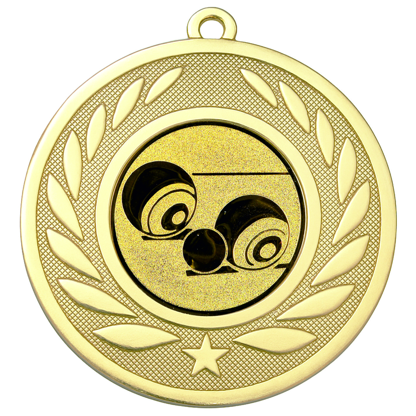 Gold Laurel Lawn Bowls Medal - FREE Ribbon - BIE.M9459.01