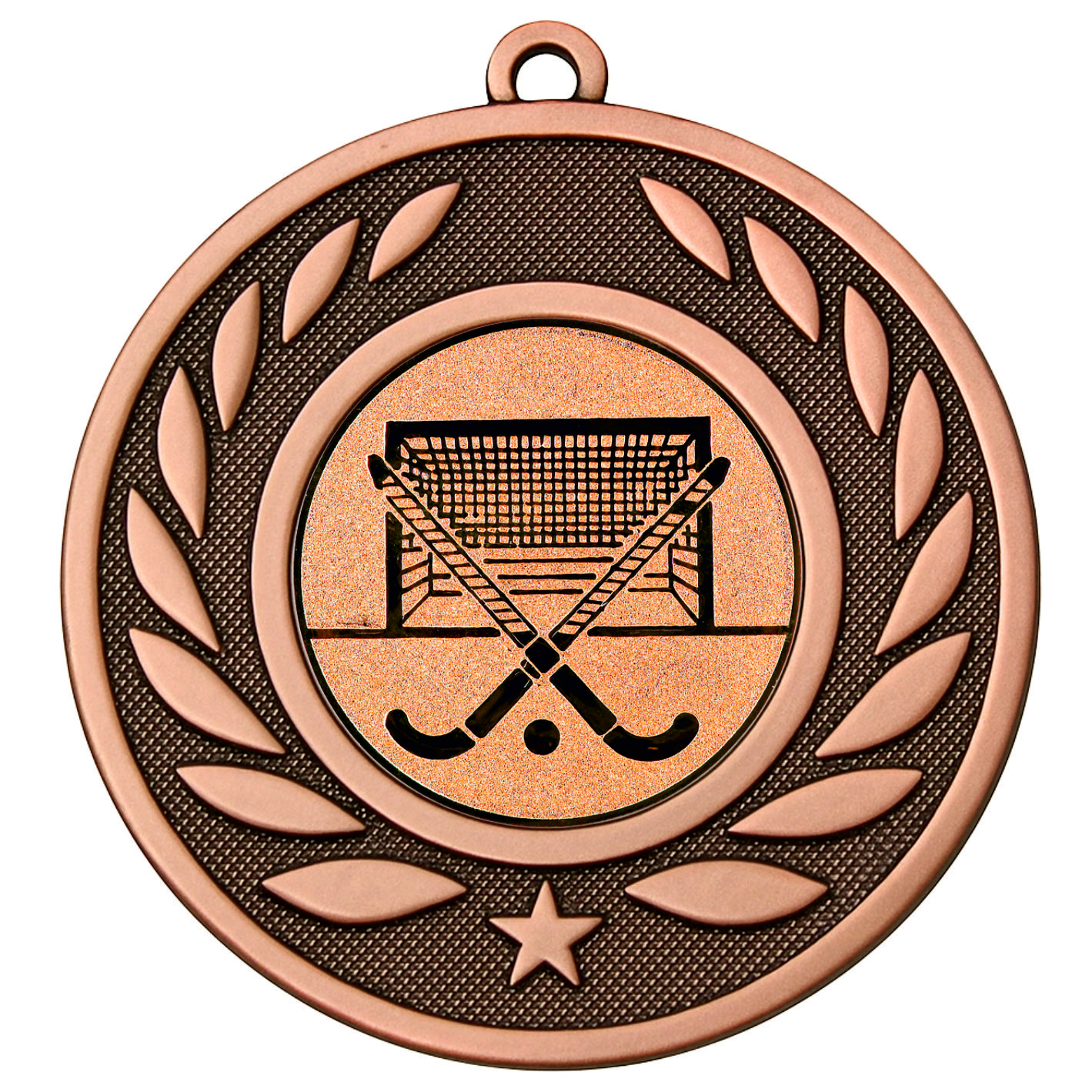 Bronze Laurel Hockey Medal - FREE Ribbon - BIE.M9459.03