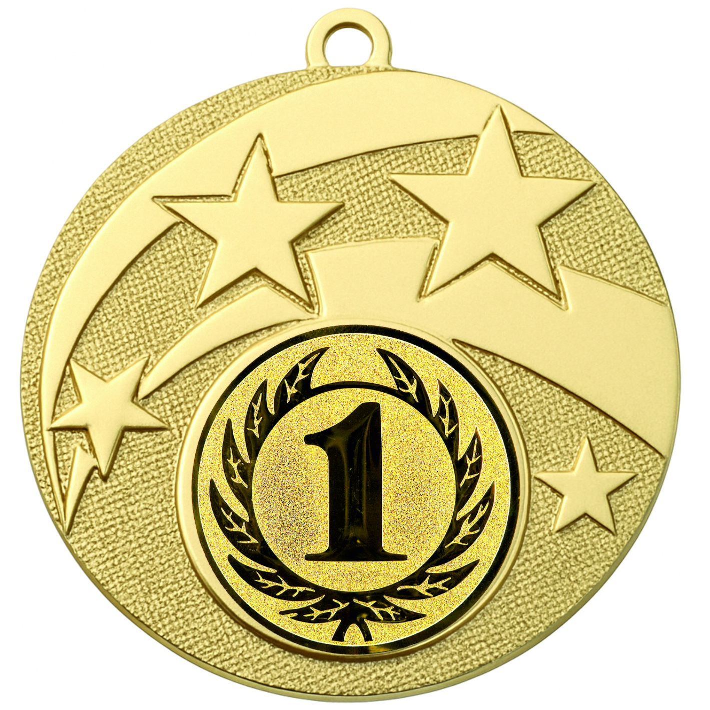 Gold Star 1st Place Medal - FREE Ribbon - BIE.M9457.01