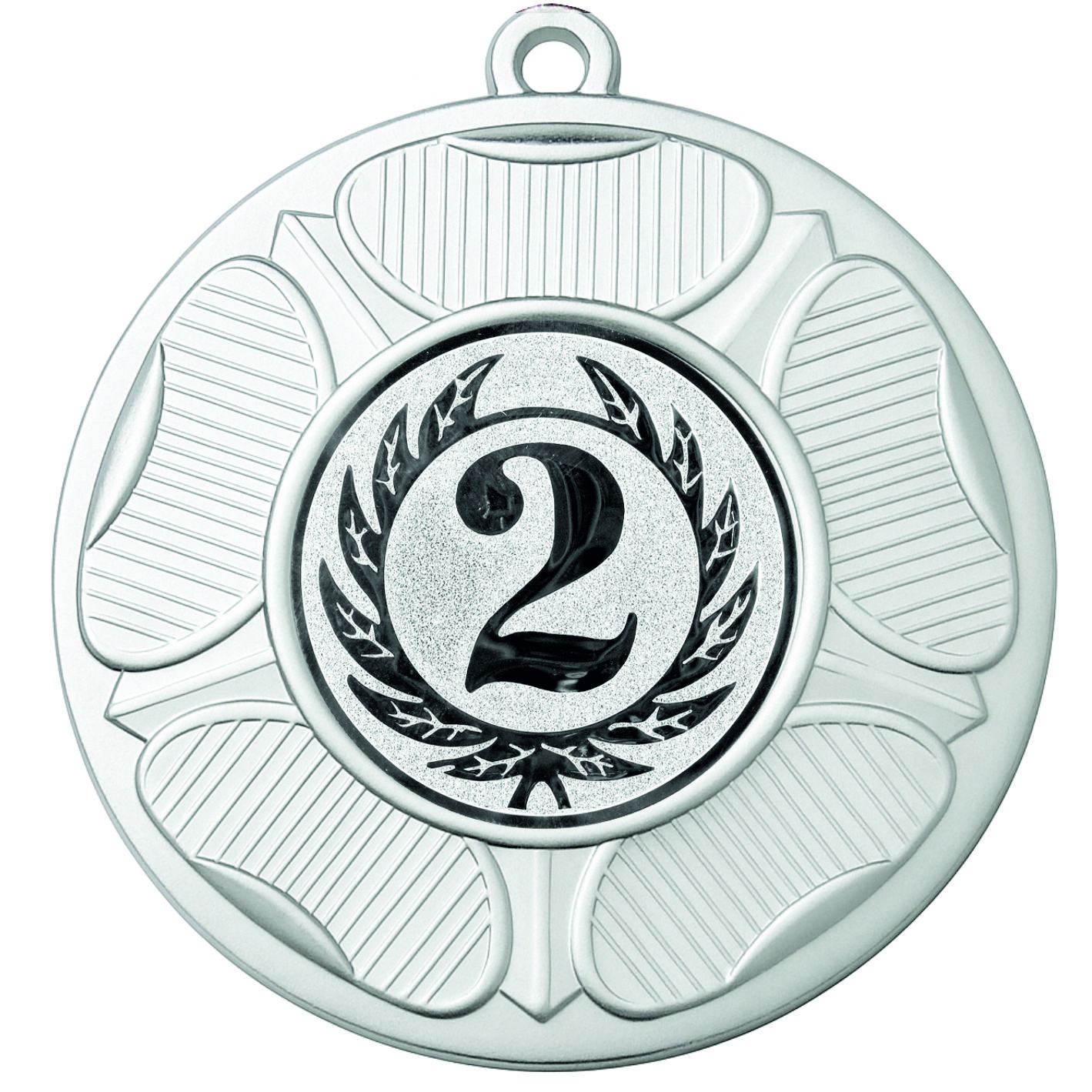 Silver Tudor Rose 2nd Place Medal - FREE Ribbon - BIE.M9458.02