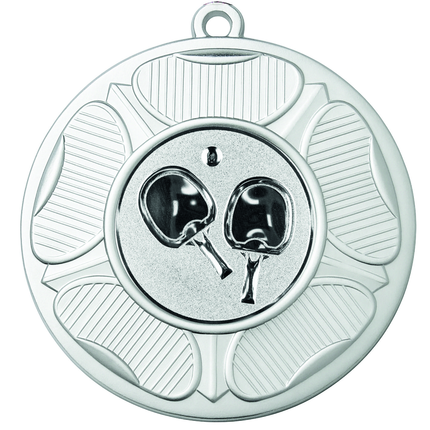 Silver Tudor Rose Table Tennis Medal-FREE Ribbon-BIE.M9458.02