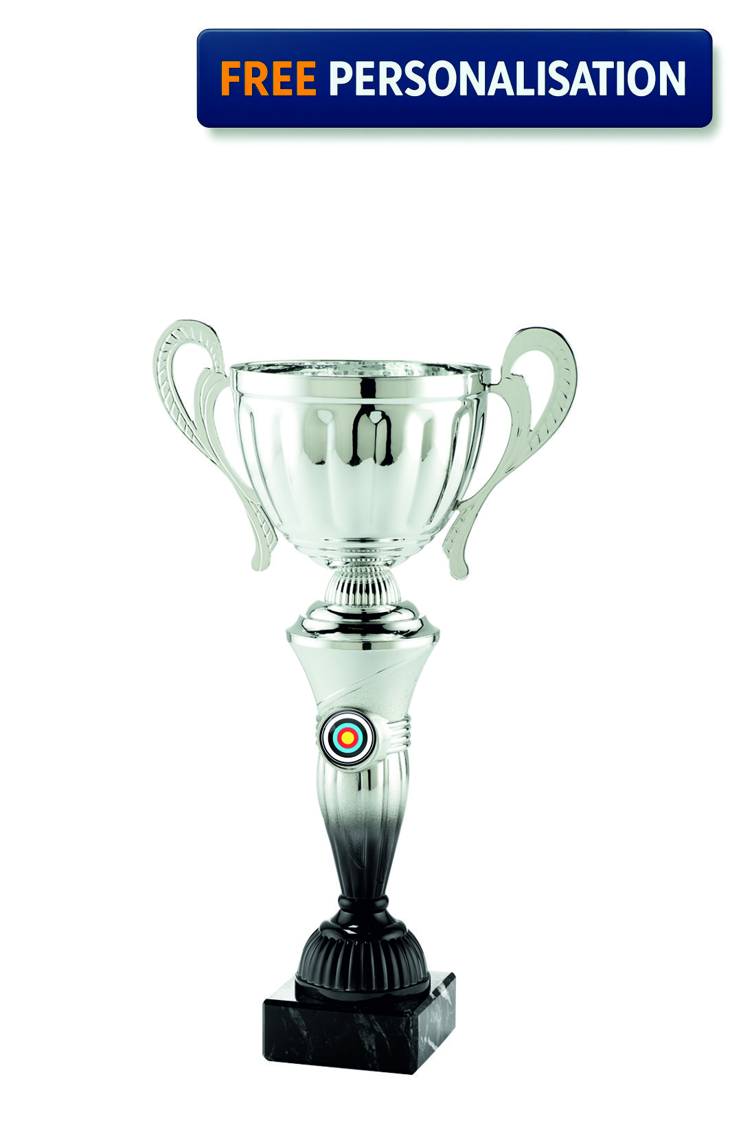28cm SILVER & BLACK CUP ARCHERY AWARD - MT.151.16.A