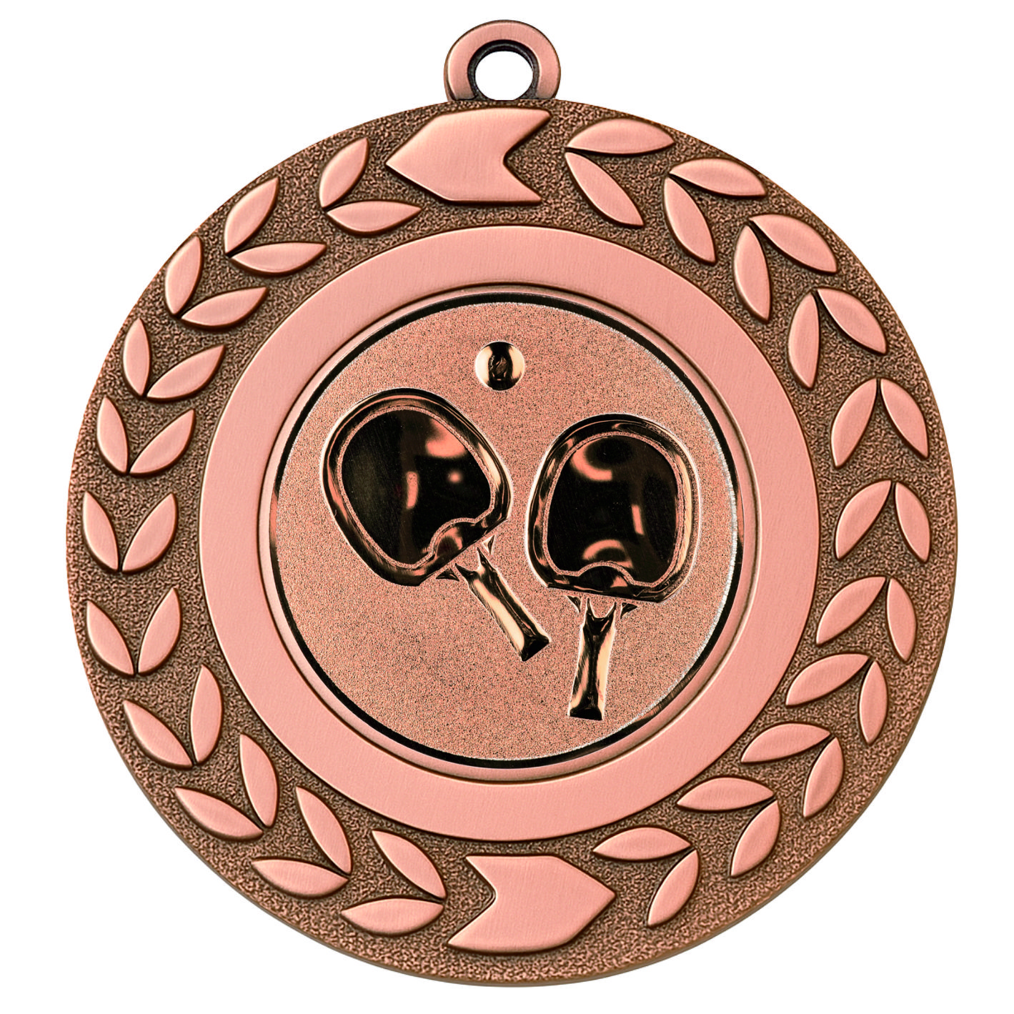 Bronze Wreath Table Tennis Medal - FREE Ribbon - BIE.M9460.03
