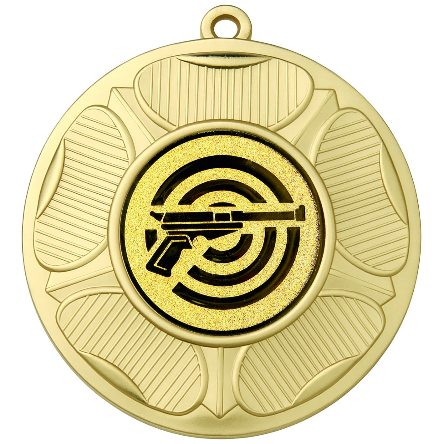 Gold Tudor Rose Pistol Shooting Medal-FREE Ribbon-BIE.M9458.01