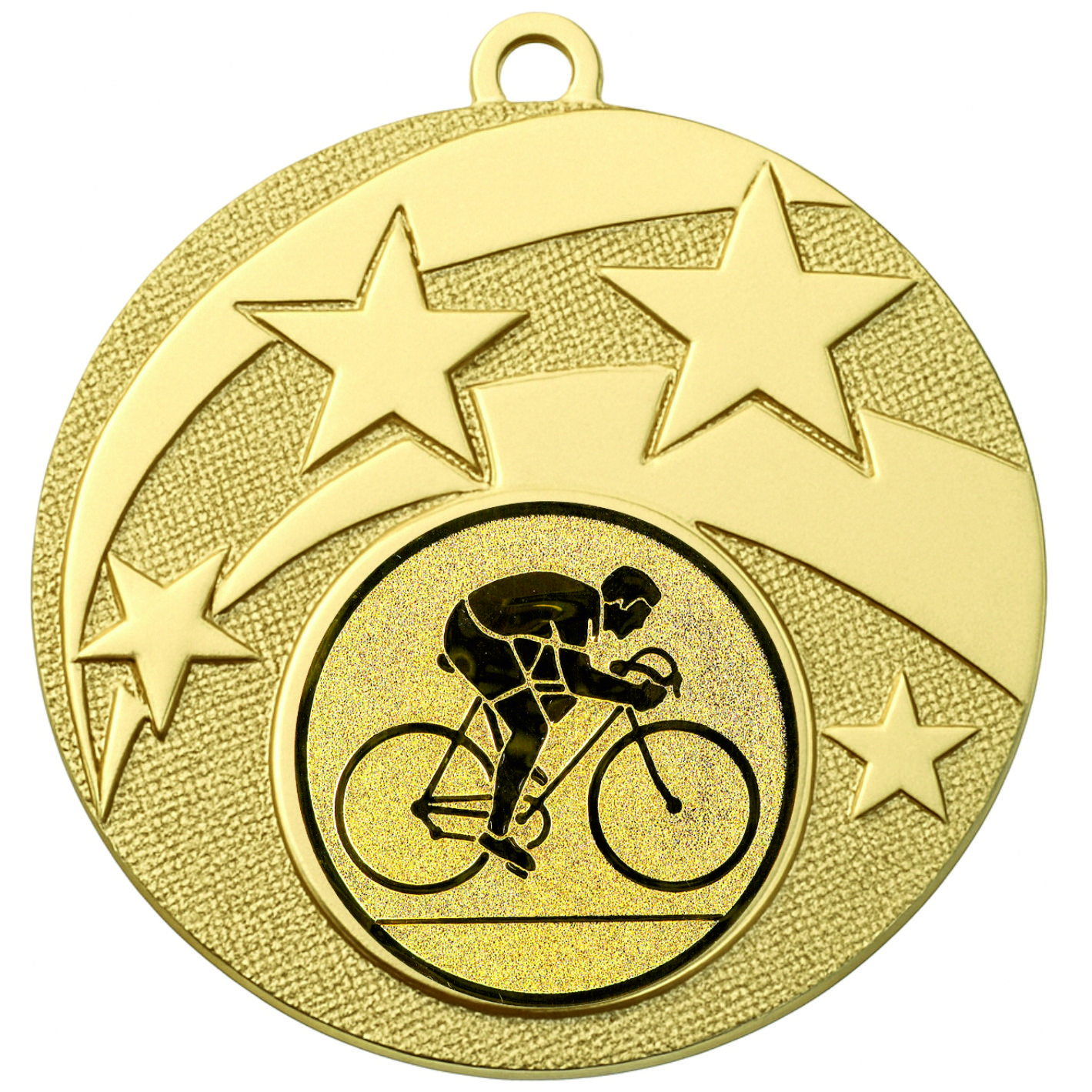 Gold Star Cycling Medal - FREE Ribbon - BIE.M9457.01