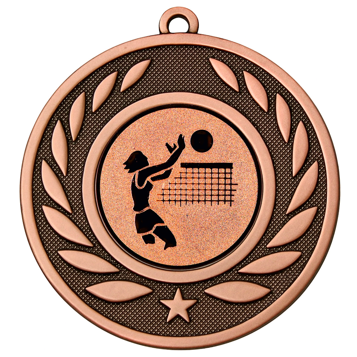 Bronze Laurel Female Volleyball Medal-FREE Ribbon-BIE.M9459.03