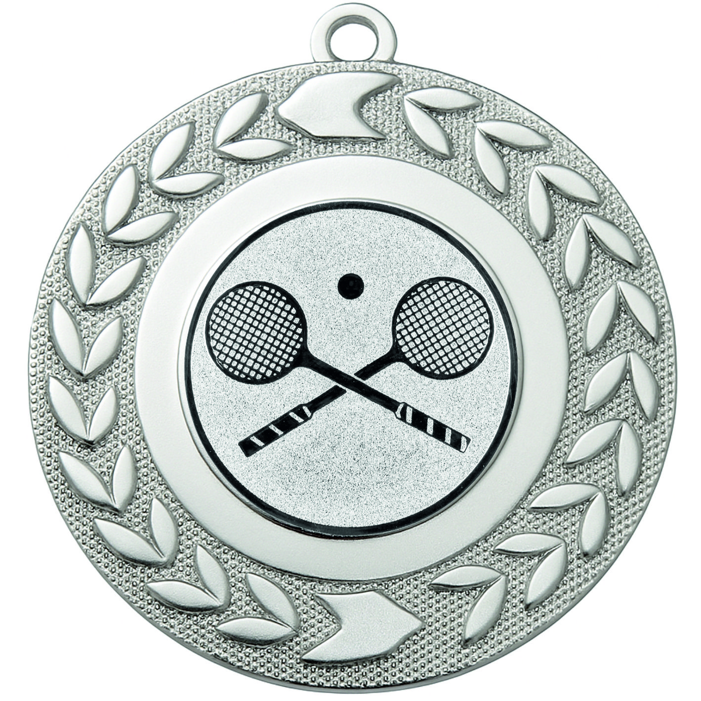 Silver Wreath Squash Medal - FREE Ribbon - BIE.M9460.02