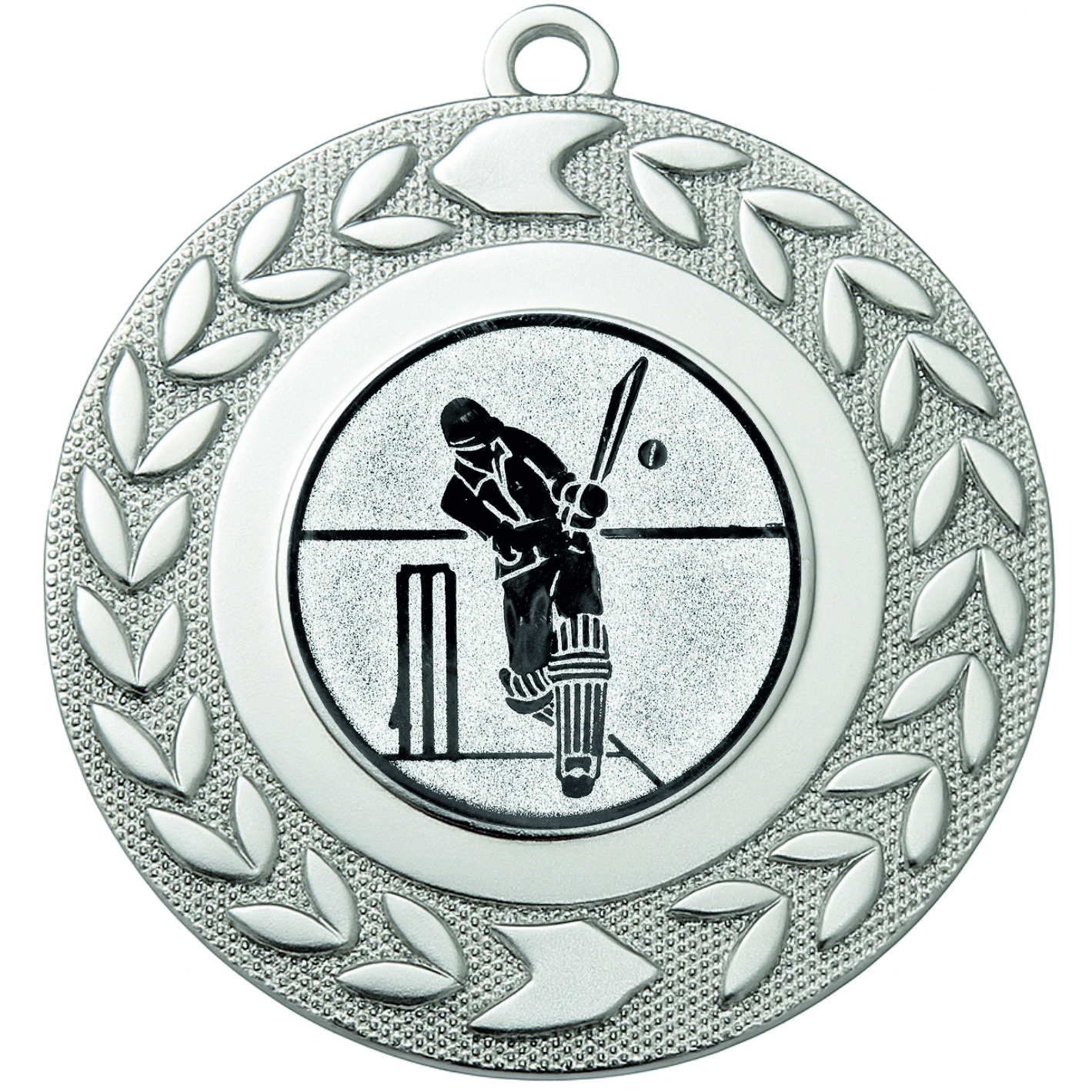 Silver Wreath Cricket Medal - FREE Ribbon - BIE.M9460.02