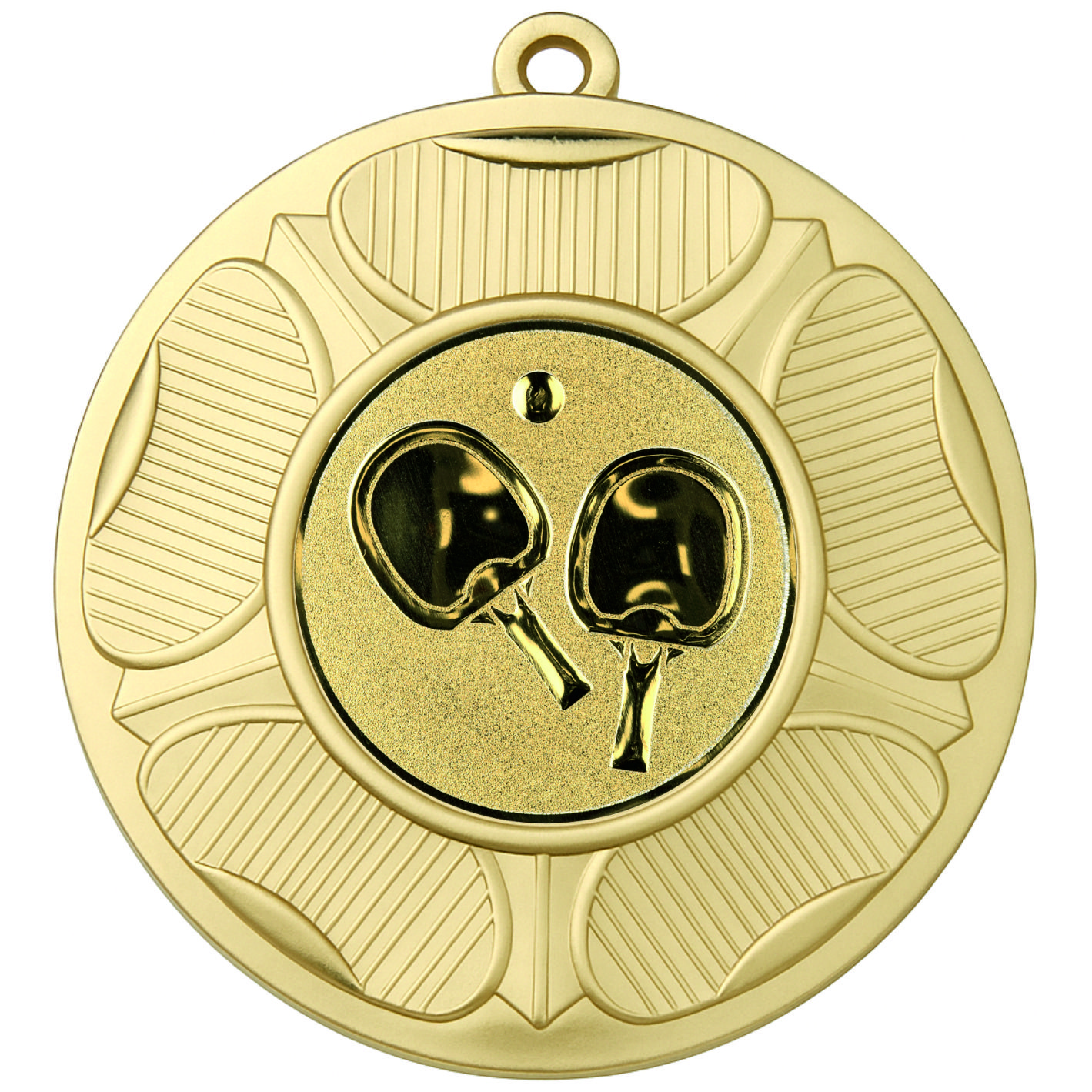 Gold Tudor Rose Table Tennis Medal-FREE Ribbon-BIE.M9458.01