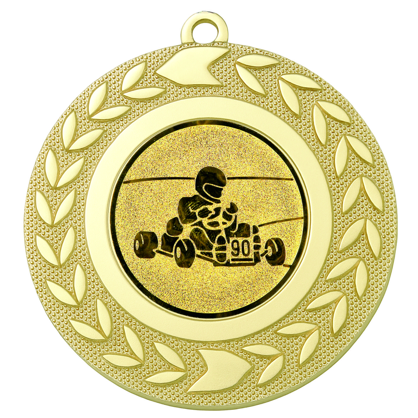 Gold Wreath Karate Medal - FREE Ribbon - BIE.M9460.01