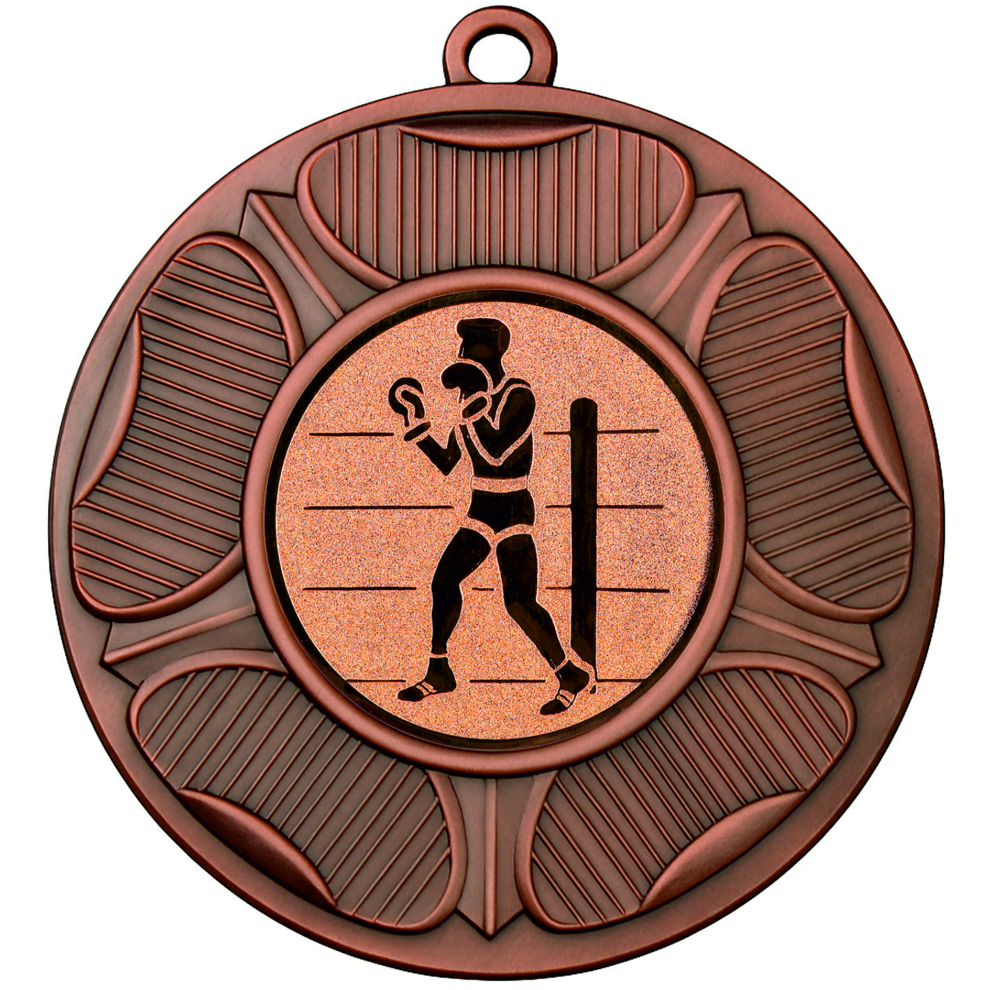 Bronze Tudor Rose Boxing Medal-FREE Ribbon - BIE.M9458.03