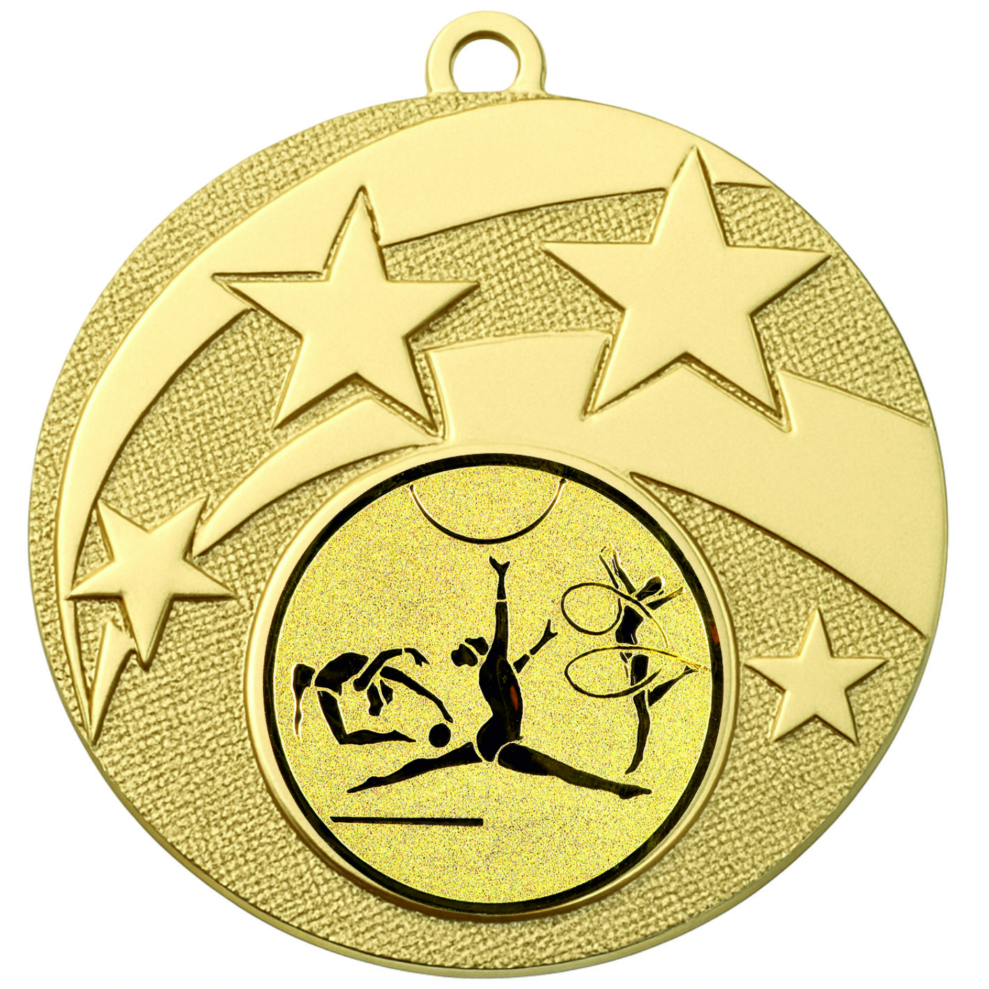 Gold Star Rhythmic Gymnast Medal -FREE Ribbon -BIE.M9457.01