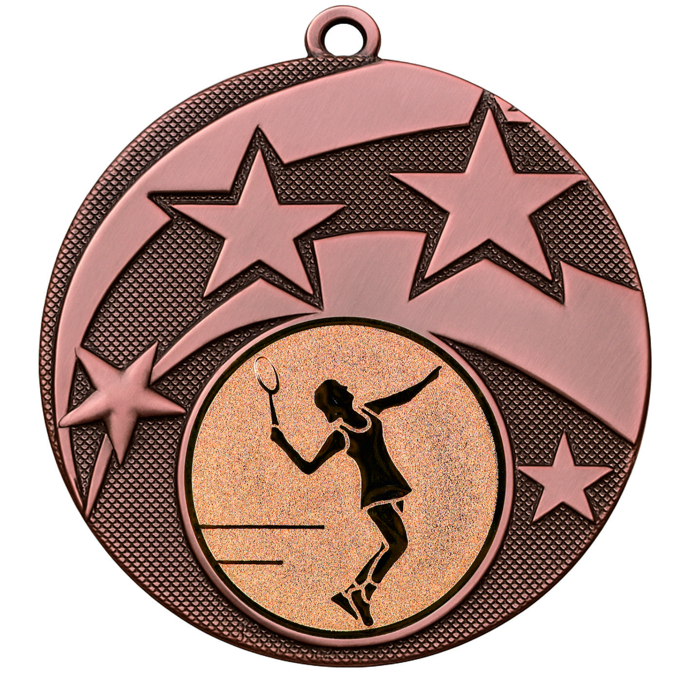 Bronze Star Female Tennis Medal -FREE Ribbon -BIE.M9457.03