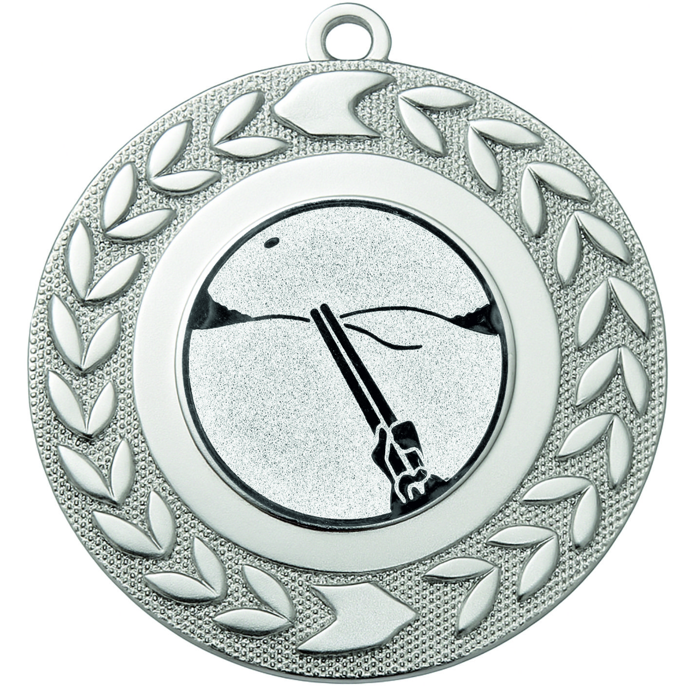 Silver Wreath Clay Pigeon Shooting Medal-FREE Ribbon-M9460.02