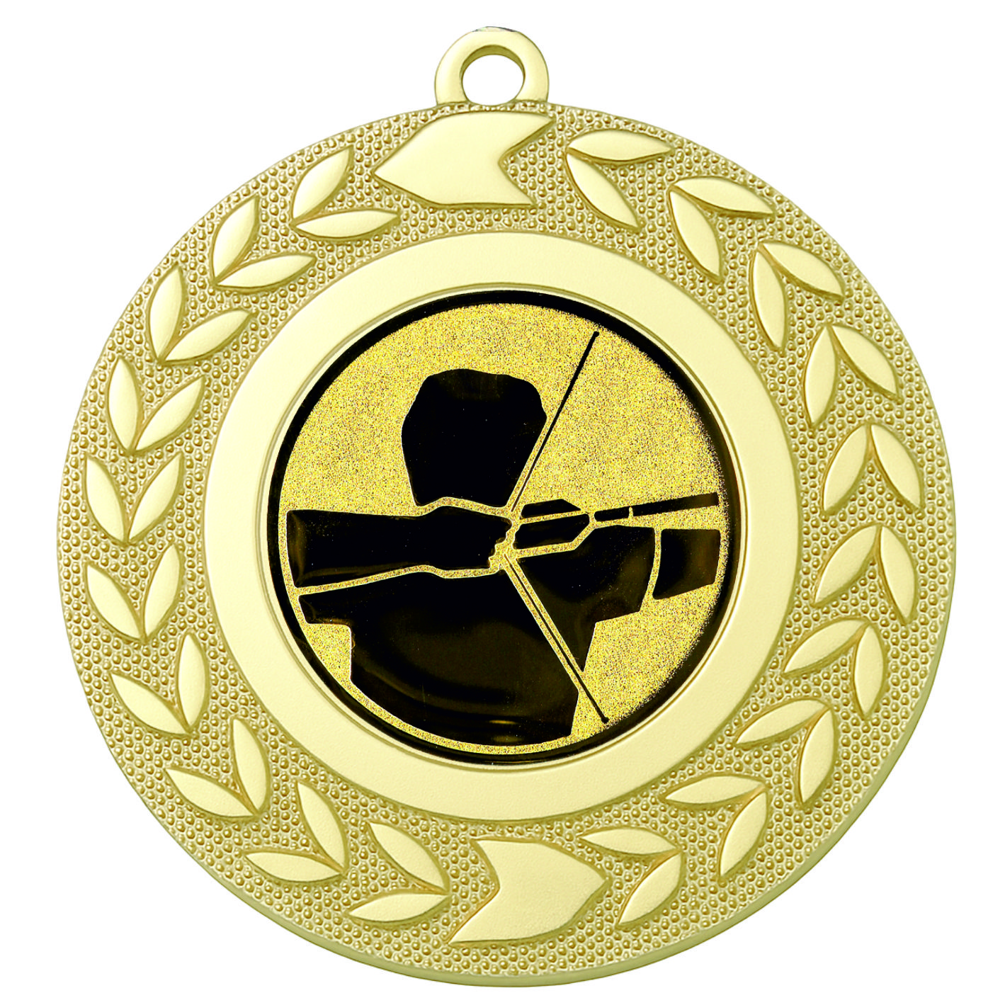 Gold Wreath Archery Medal - FREE Ribbon - BIE.M9460.01