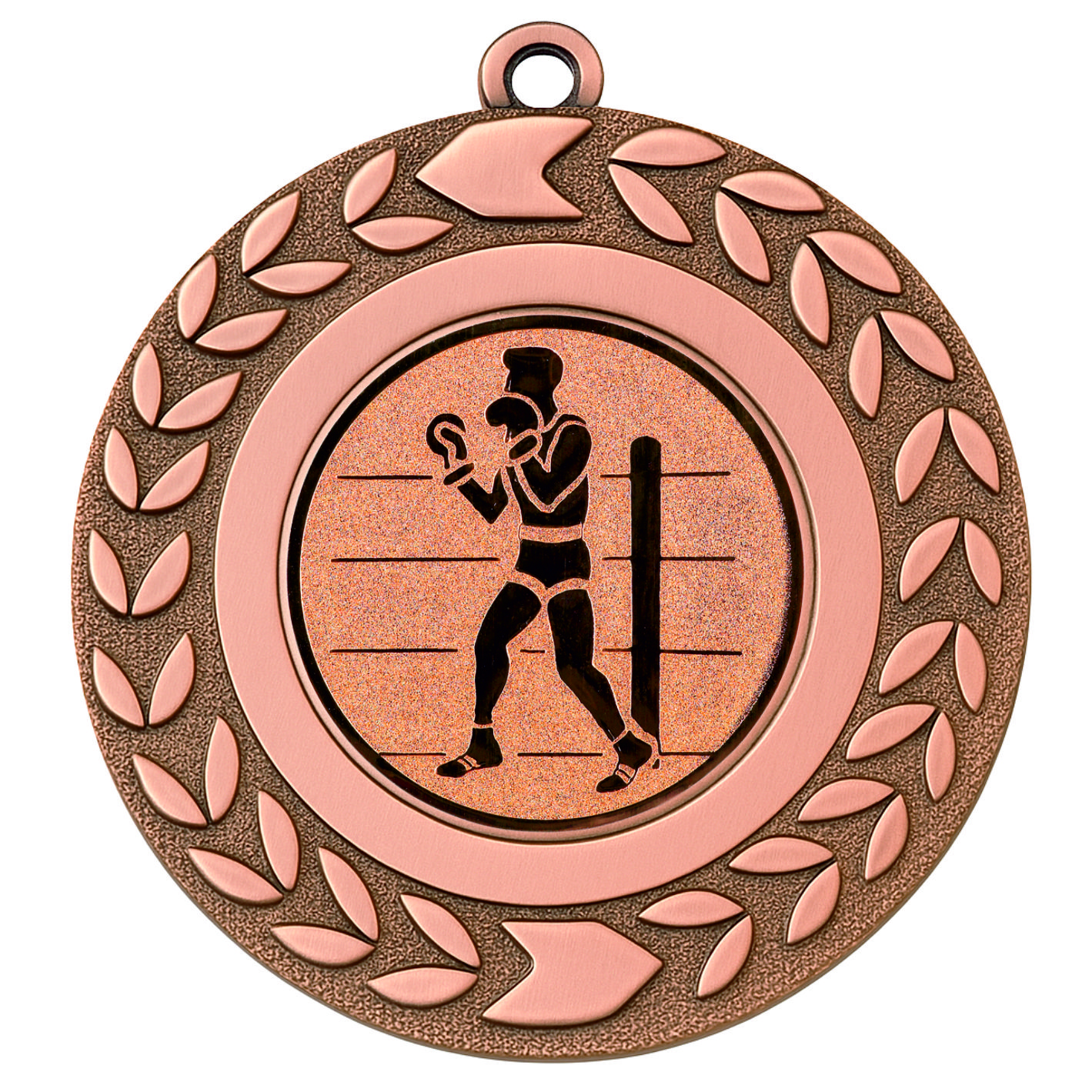 Bronze Wreath Boxing Medal - FREE Ribbon - BIE.M9460.03