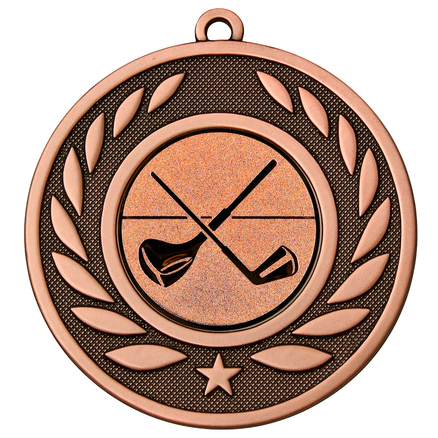 Bronze Laurel Golf Clubs Medal - FREE Ribbon - BIE.M9459.03