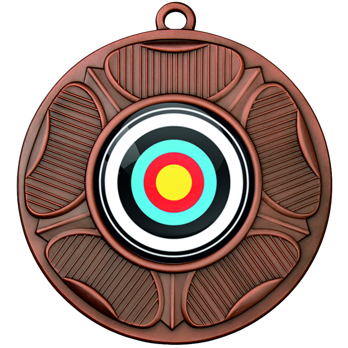 Bronze Tudor Rose Colour Archery Medal - FREE Ribbon - BIE.M9458.03