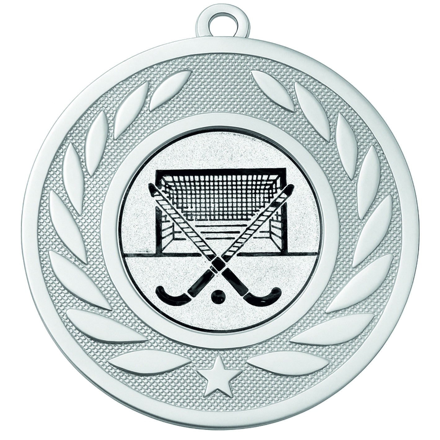 Silver Laurel Hockey Medal - FREE Ribbon - BIE.M9459.02