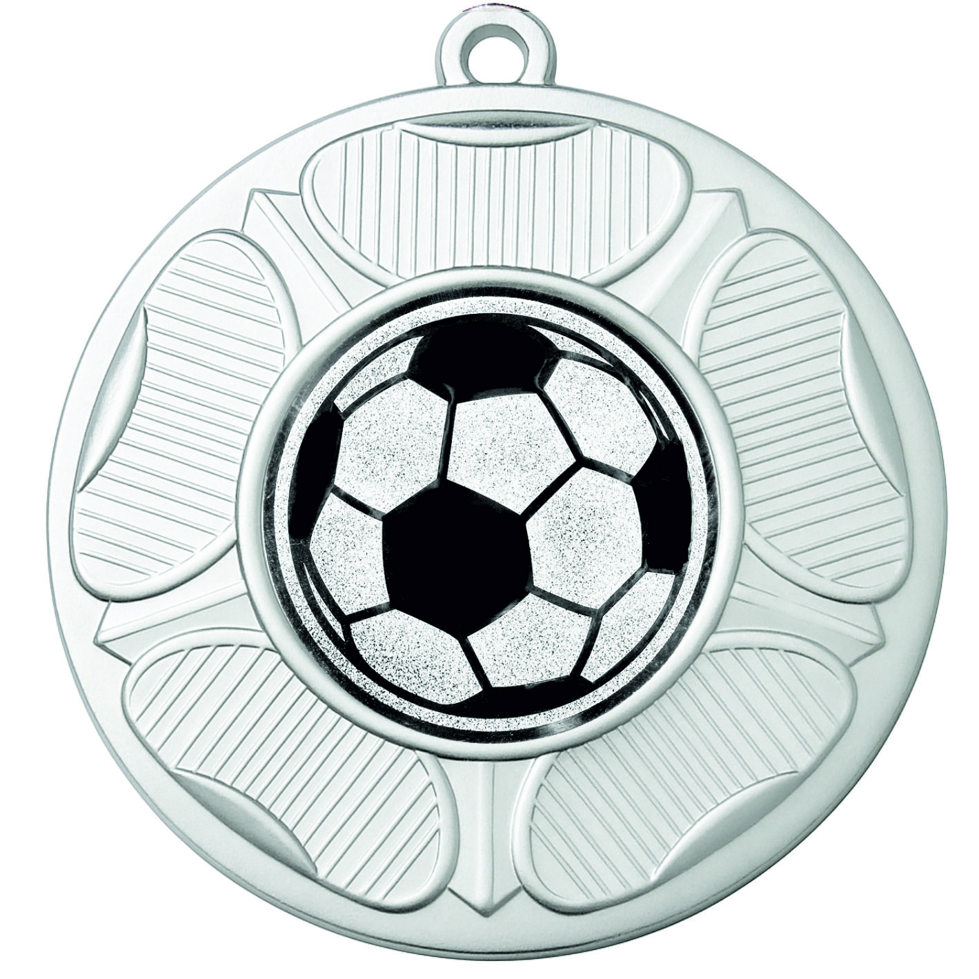 Silver Tudor Rose Football Medal - FREE Ribbon - BIE.M9458.02