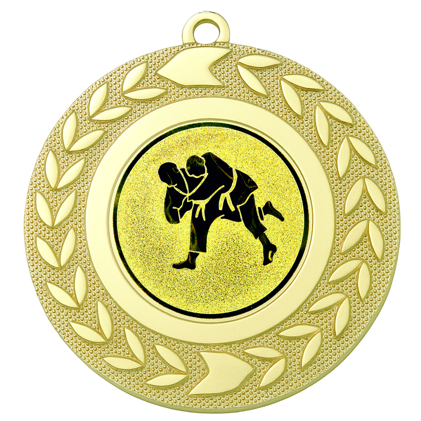 Gold Wreath Judo Medal - FREE Ribbon - BIE.M9460.01