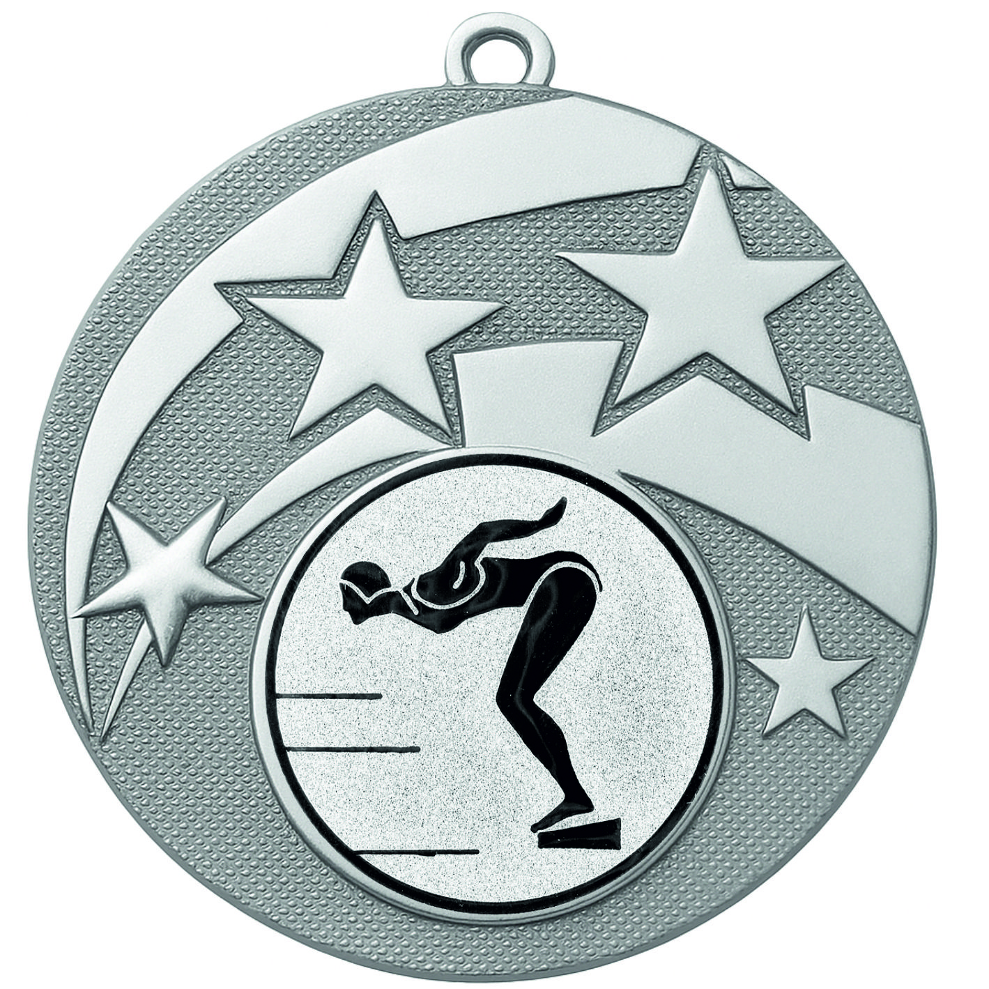 Silver Star Female Swimming Medal -FREE Ribbon -BIE.M9457.02