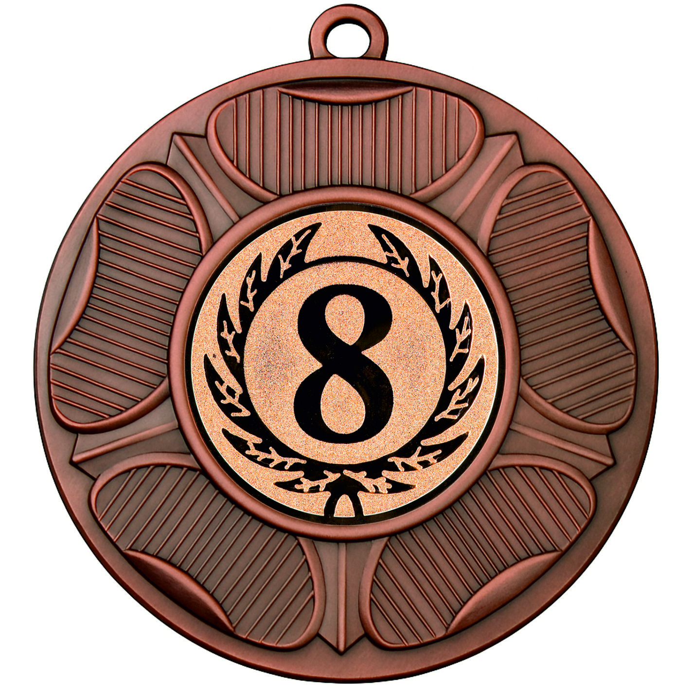 Bronze Tudor Rose 8th Place Medal - FREE Ribbon - BIE.M9458.03