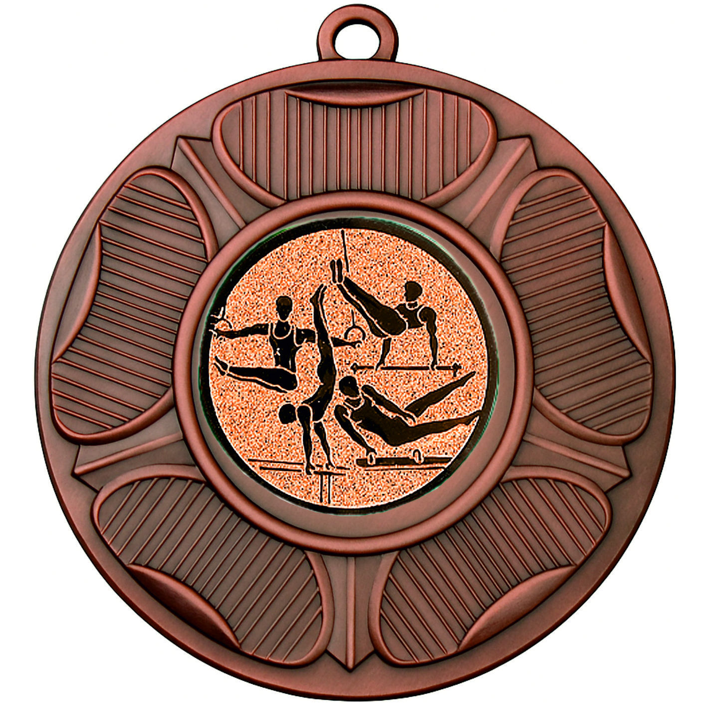 Bronze Tudor Rose Male Gymnast Medal - FREE Ribbon - BIE.M9458.03