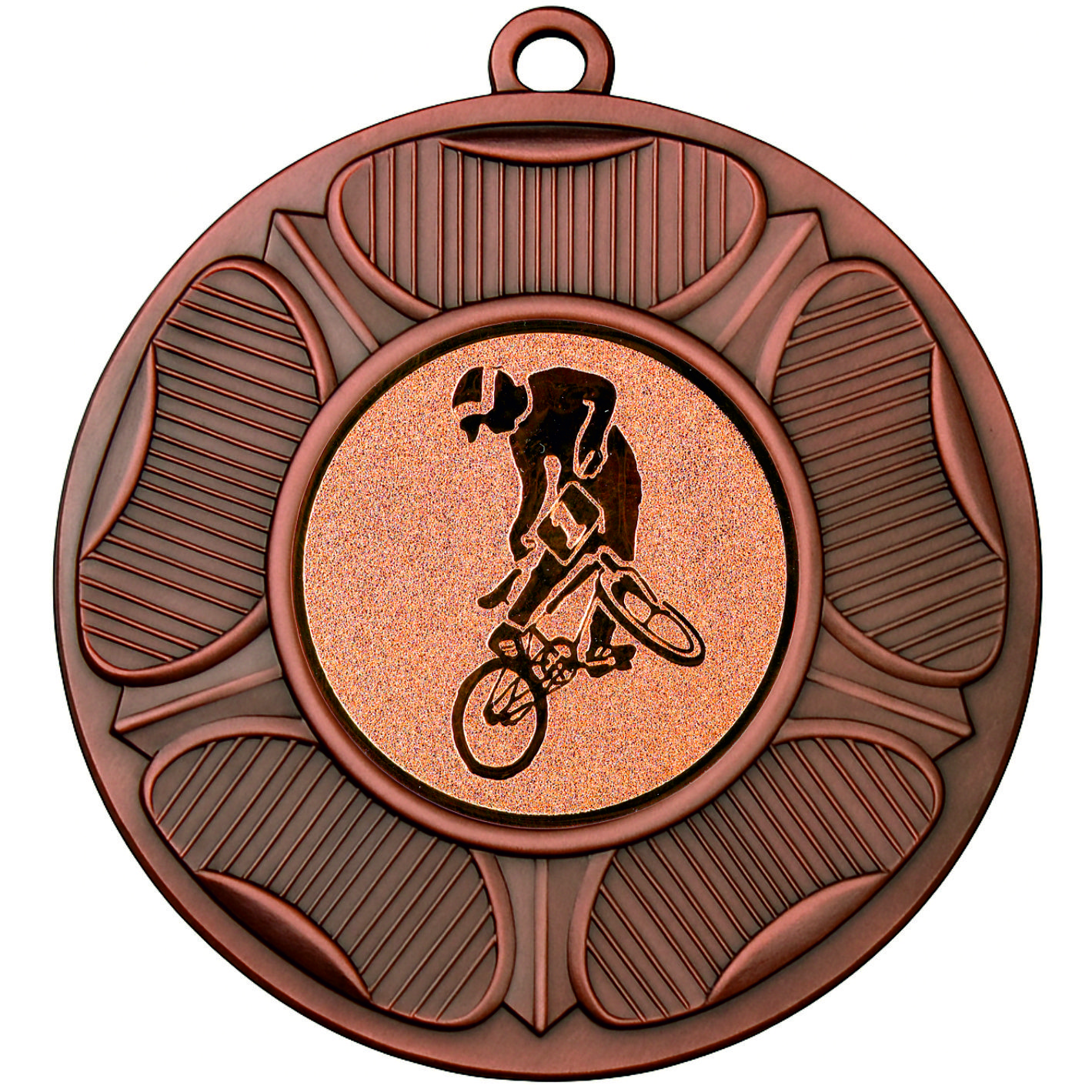 Bronze Tudor Rose BMX Medal-FREE Ribbon - BIE.M9458.03