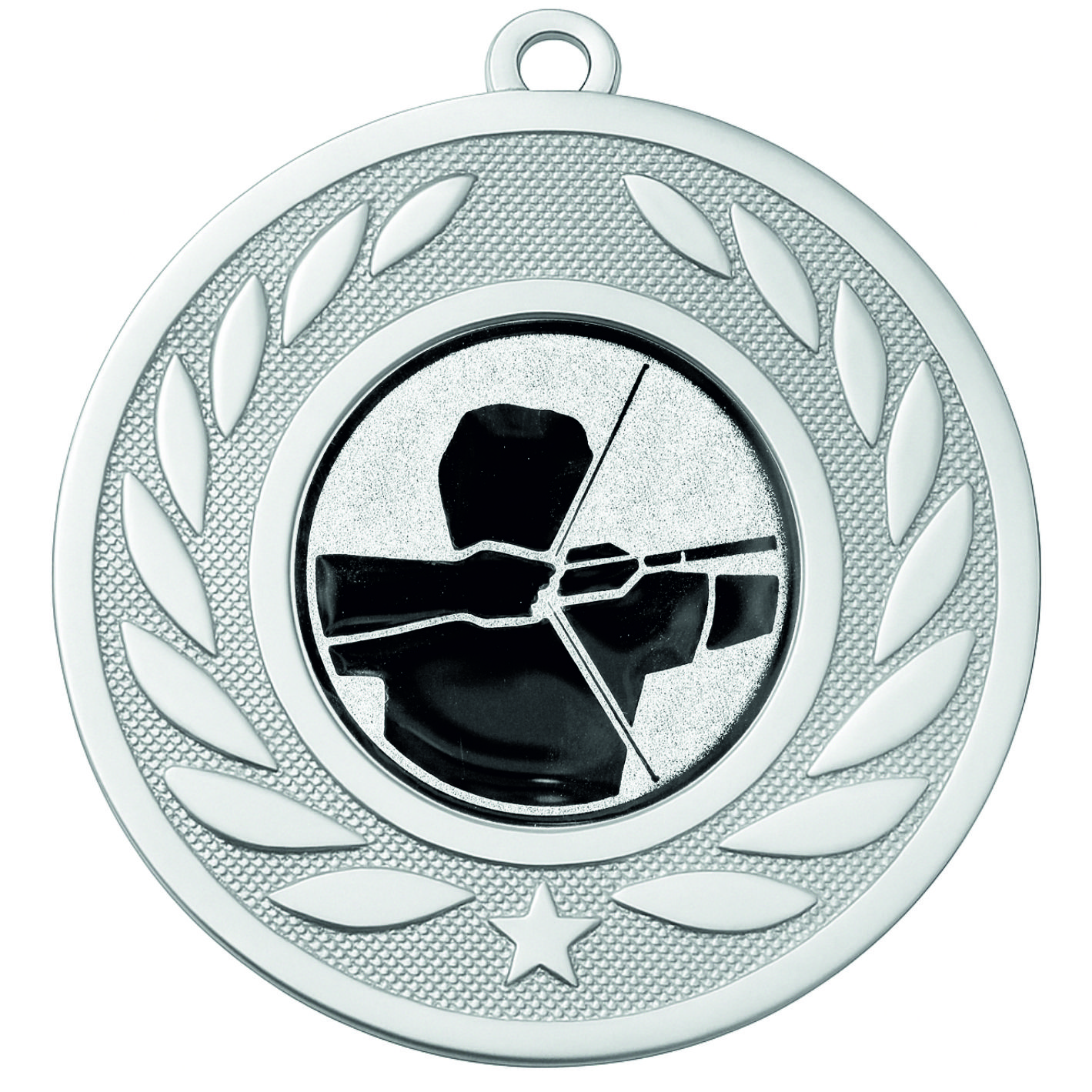 Silver Laurel Archery Medal - FREE Ribbon - BIE.M9459.02
