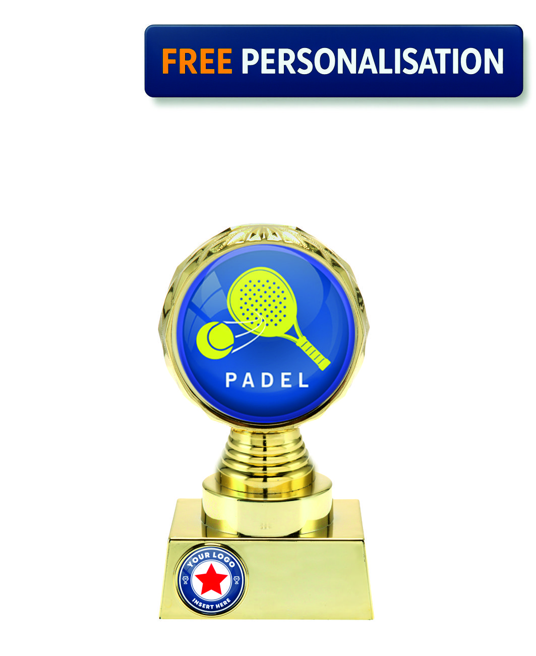 15cm GOLD SHINE PADEL AWARD - P514.01 + N32.01