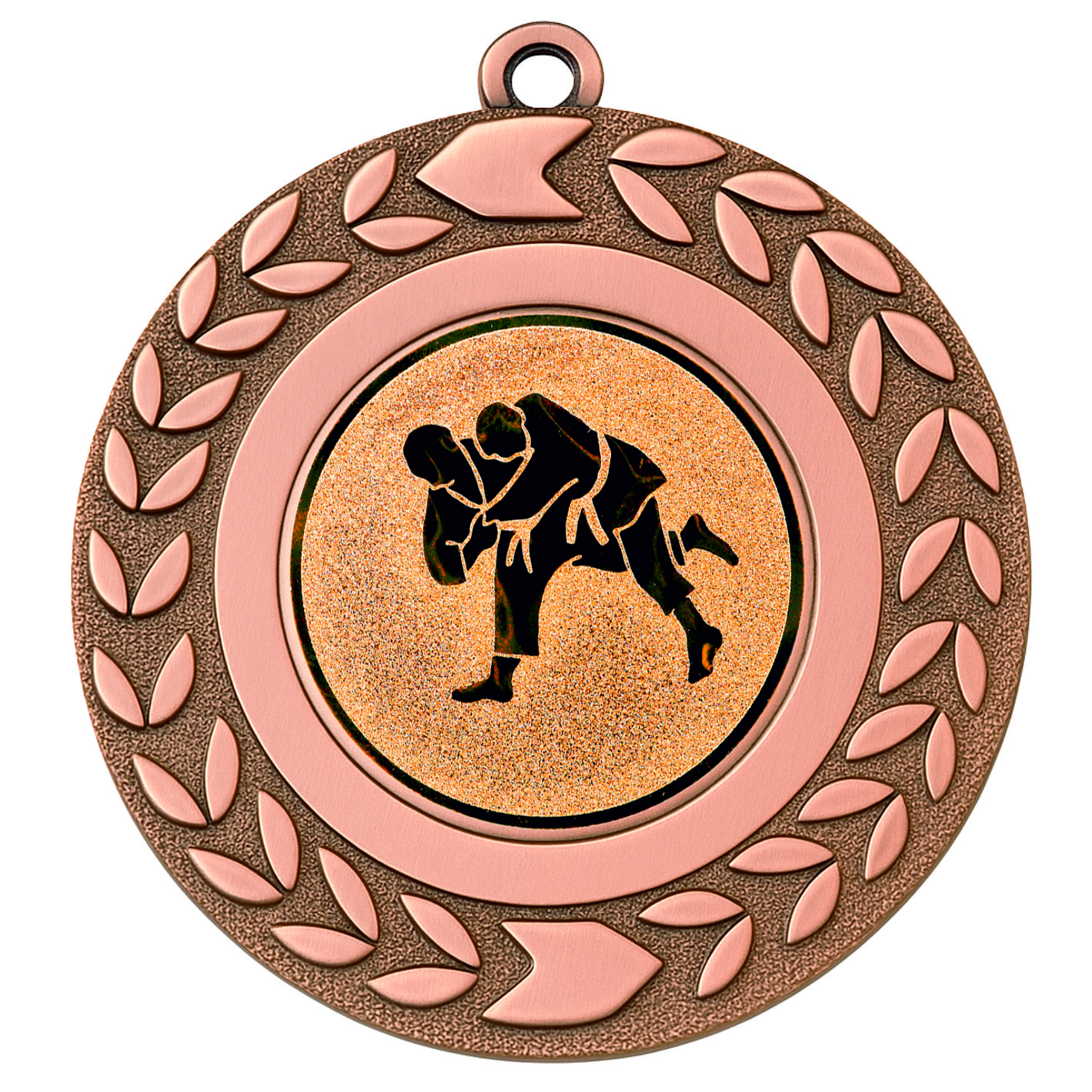 Bronze Wreath Judo Medal - FREE Ribbon - BIE.M9460.03