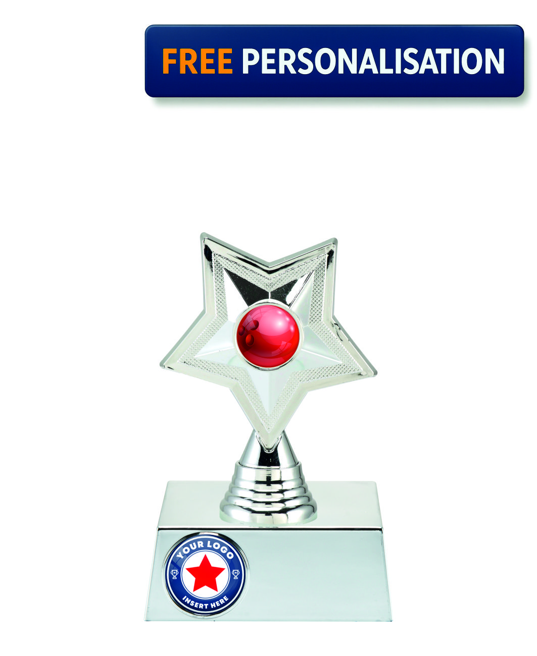 14.5cm SILVER STAR BOWLING AWARD - P531.02 + N31.02
