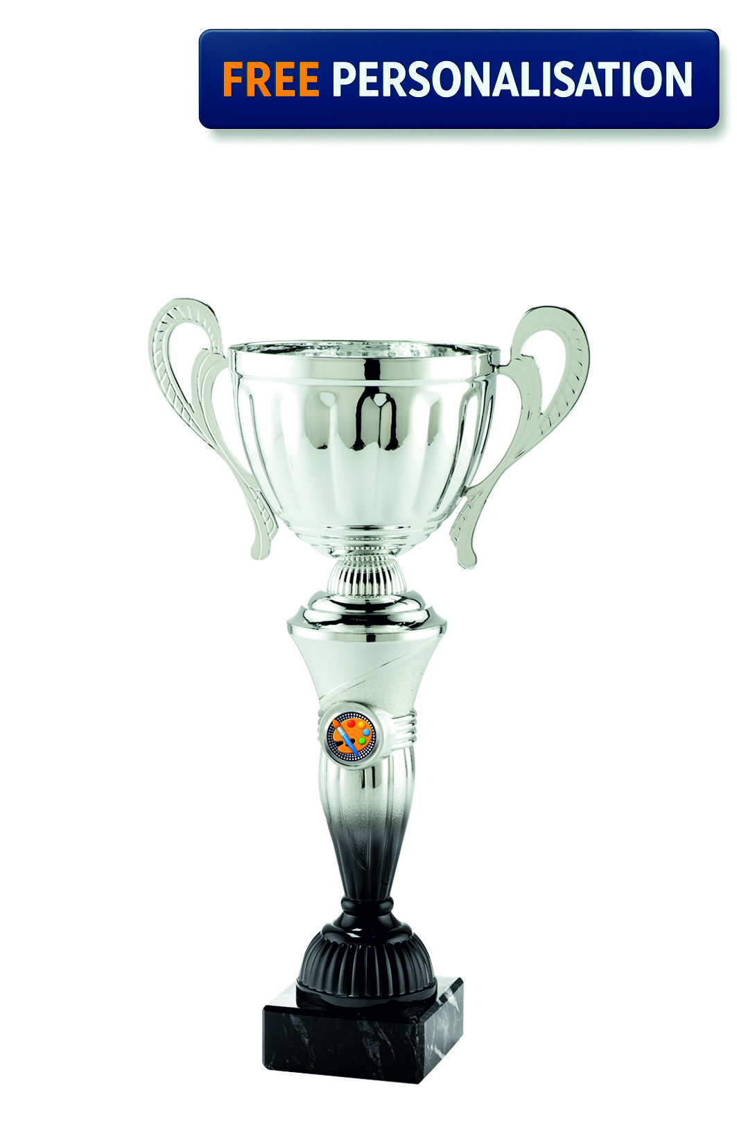 30cm Silver & Black Cup Art Subject Award - MT.151.16.B