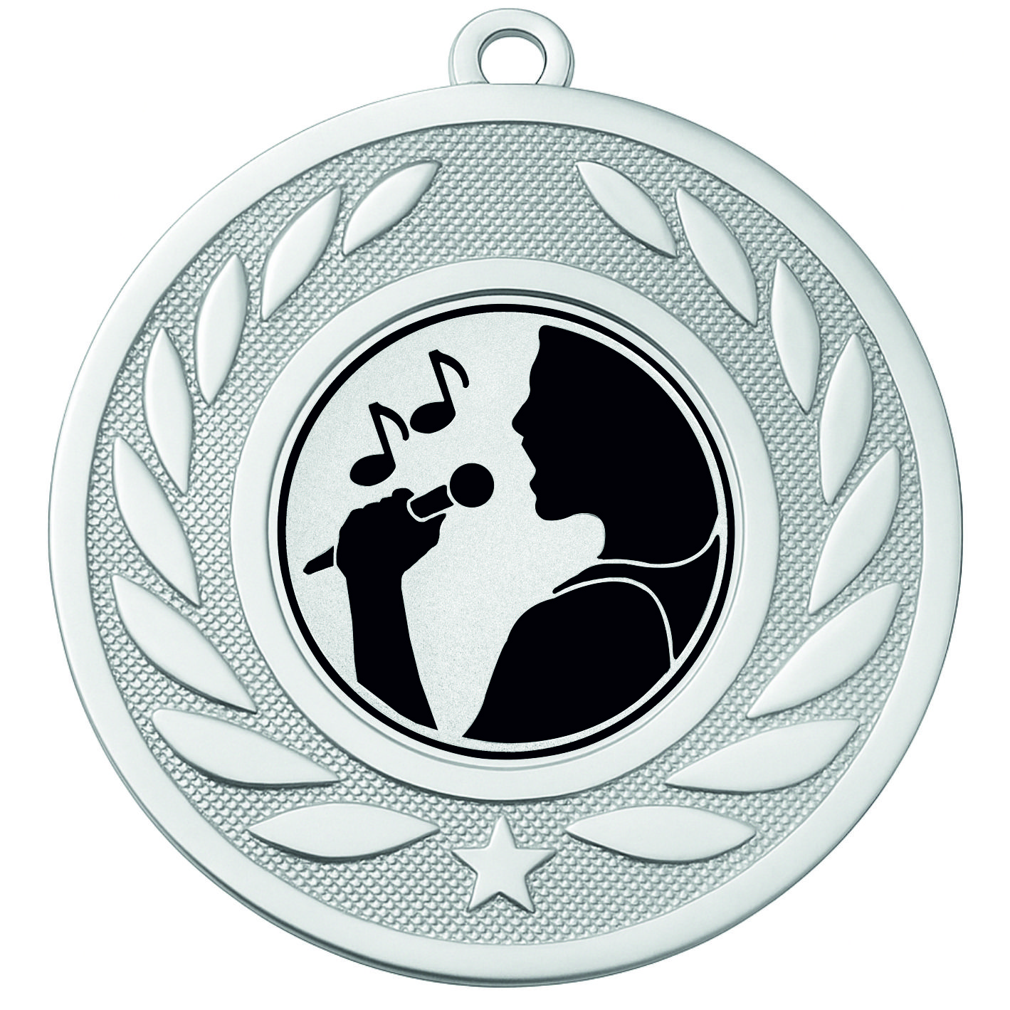 Silver Laurel Singing Medal - FREE Ribbon - BIE.M9459.02